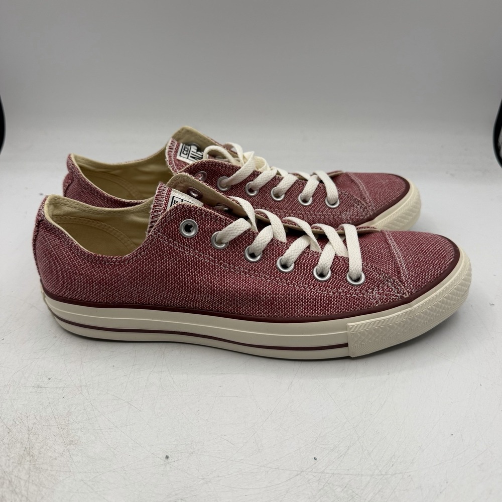 Converse Chuck Taylor All Star Ox Shoes Mens 8 Womens 10 Red Low Sneaker 142342C